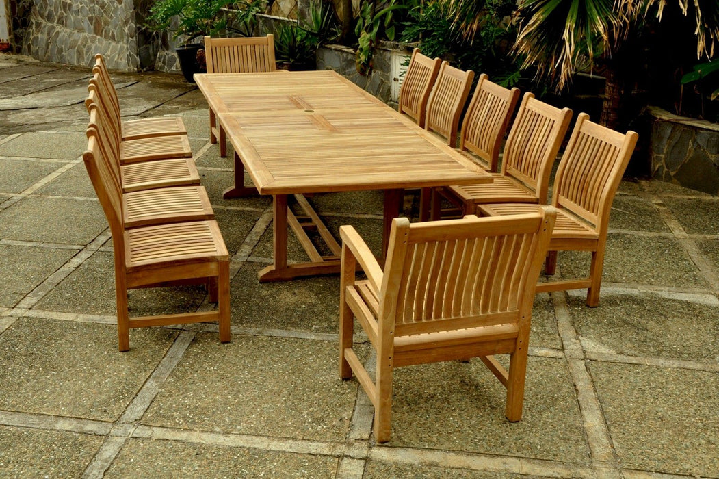 Anderson Teak Valencia Sahara 13-Pieces Rectangular Dining Set SET-90