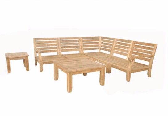 Anderson Teak Riviera Luxe 7-Pieces Modular Set with Square Tables SET-96