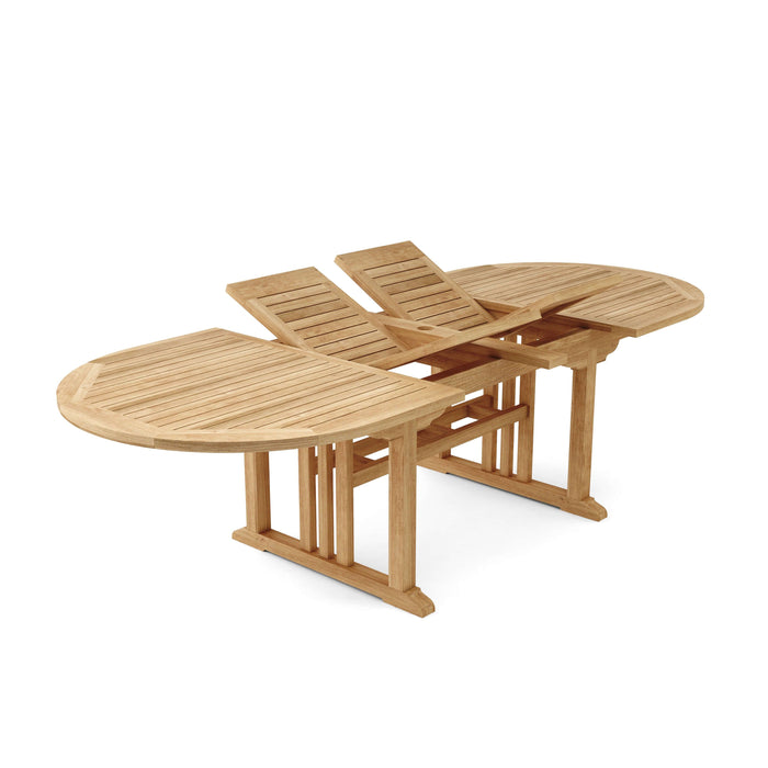 Anderson Teak Sahara Stackable 9-Pieces Oval Dining Set SET-75